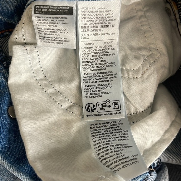 Levi Strauss & Co Women’s “Wedgie Straight” High Rise Patchwork Jeans Size 27 - Picture 12 of 14